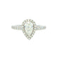 Platinum Pear shaped Aurora cut diamond halo style ring - 1.08cts Gardiner Brothers