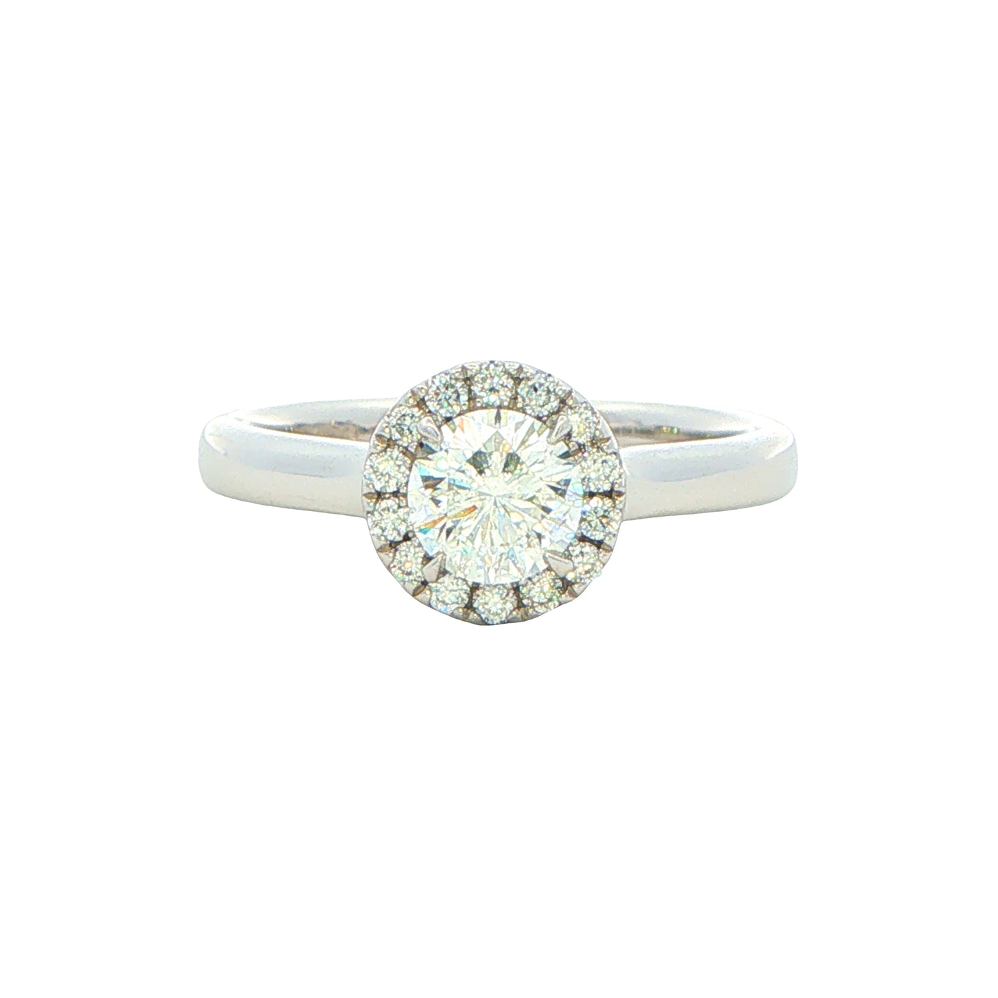 Platinum Aurora Cut Diamond Halo Ring - 0.70cts Gardiner Brothers