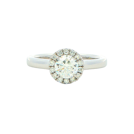 Platinum Aurora Cut Diamond Halo Ring - 0.70cts Gardiner Brothers