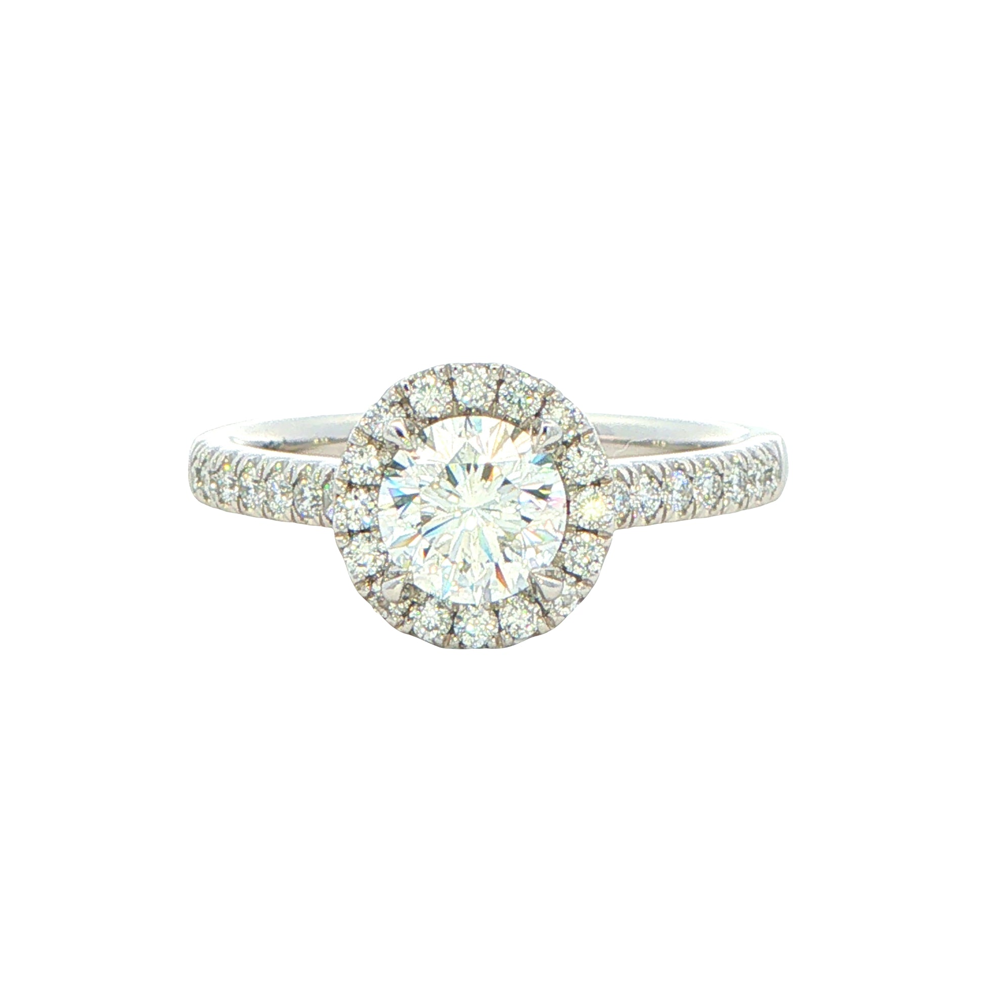 Platinum Aurora Cut Diamond Halo Style Ring - 1.07cts Gardiner Brothers