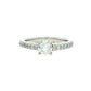 Platinum Aurora Cut Diamond Solitaire Ring With Diamond Set Shoulders - 0.70cts Gardiner Brothers