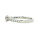 Platinum Aurora Cut Diamond Solitaire Ring With Diamond Set Shoulders - 0.70cts Gardiner Brothers