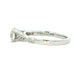 Platinum Aurora Cut Diamond Solitaire With Split Diamond Set Shoulders - 0.74cts Gardiner Brothers