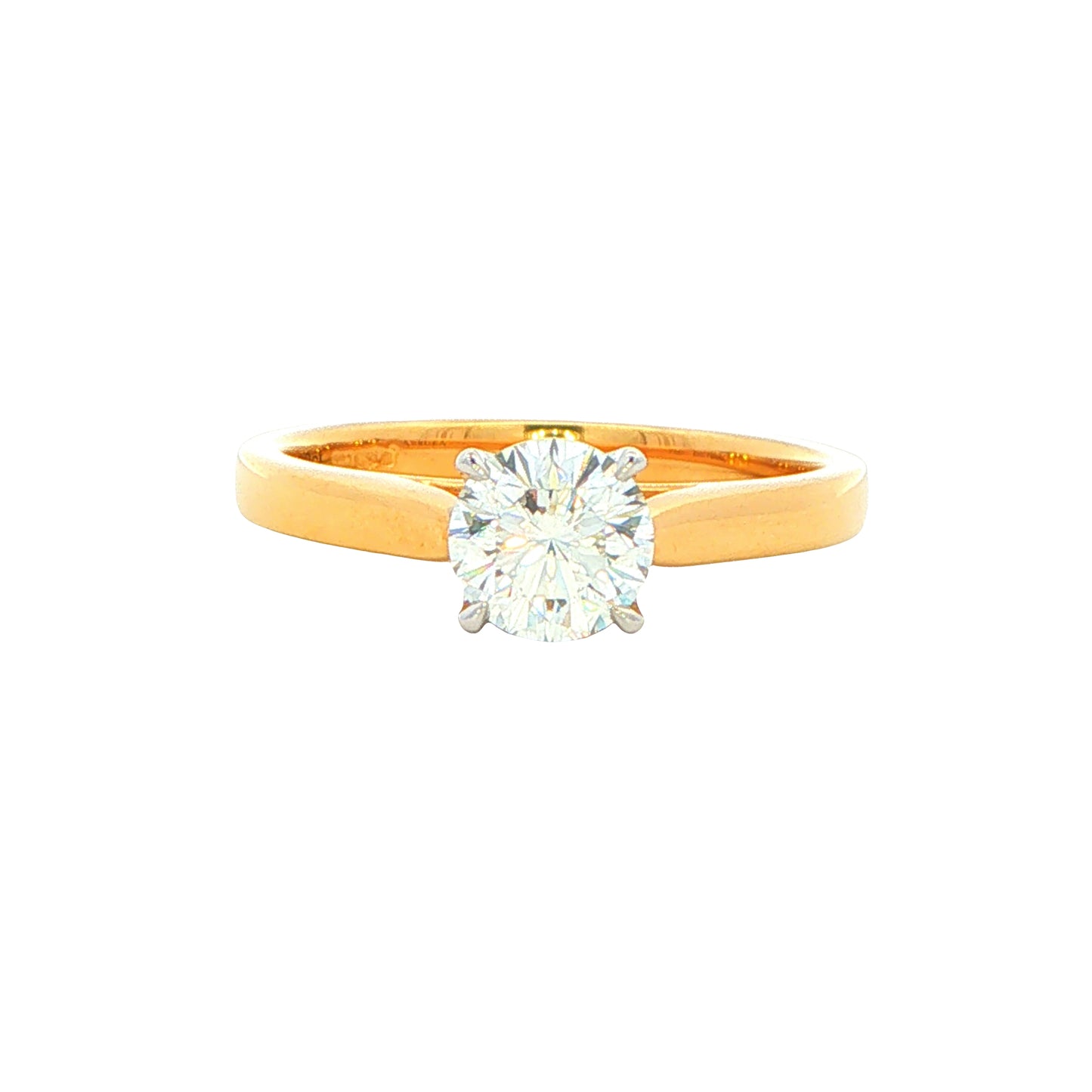 Yellow Gold Aurora Cut Diamond Solitaire Ring - 0.70cts Gardiner Brothers