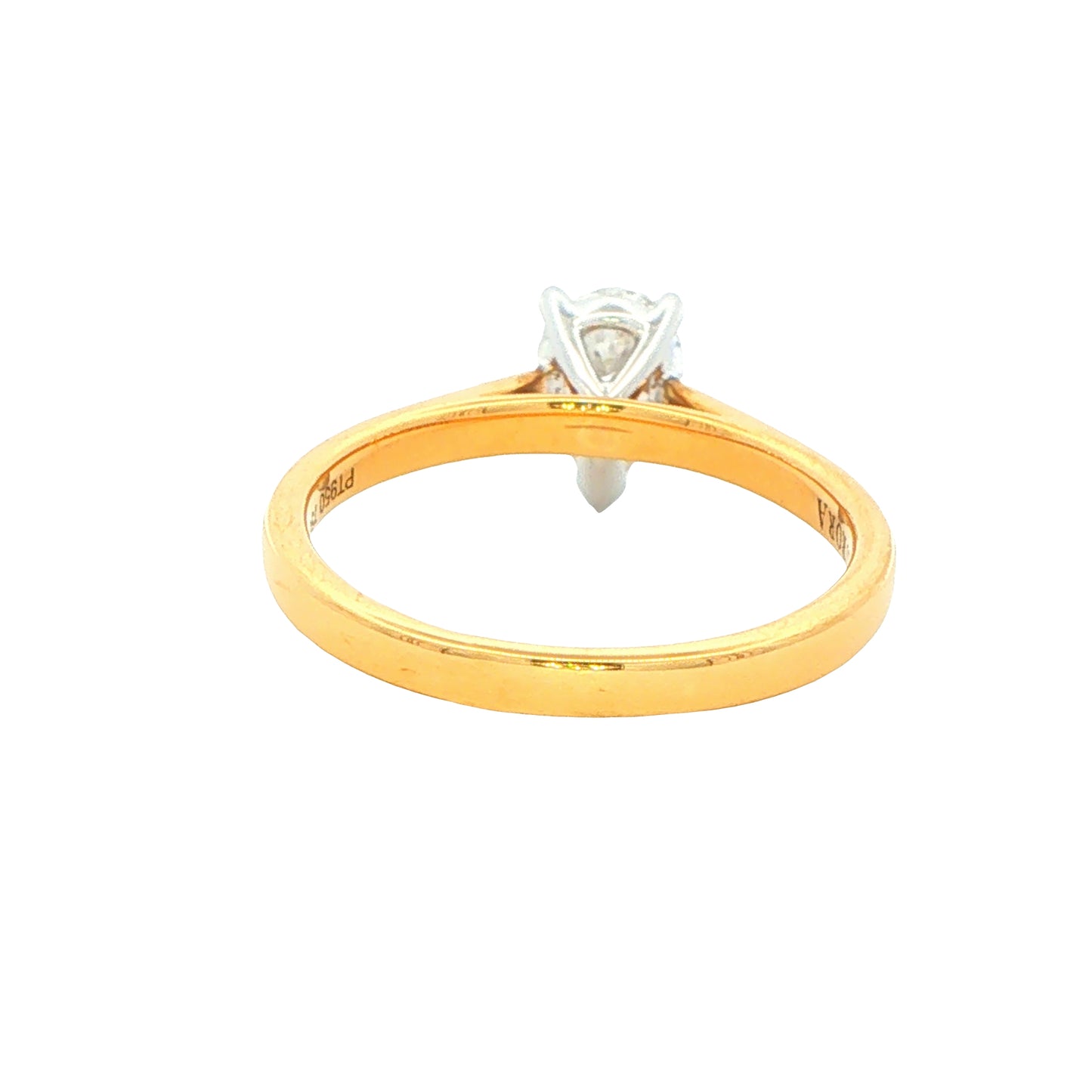 Yellow Gold Aurora Pear Shaped Diamond Solitaire Ring - 0.70cts Gardiner Brothers