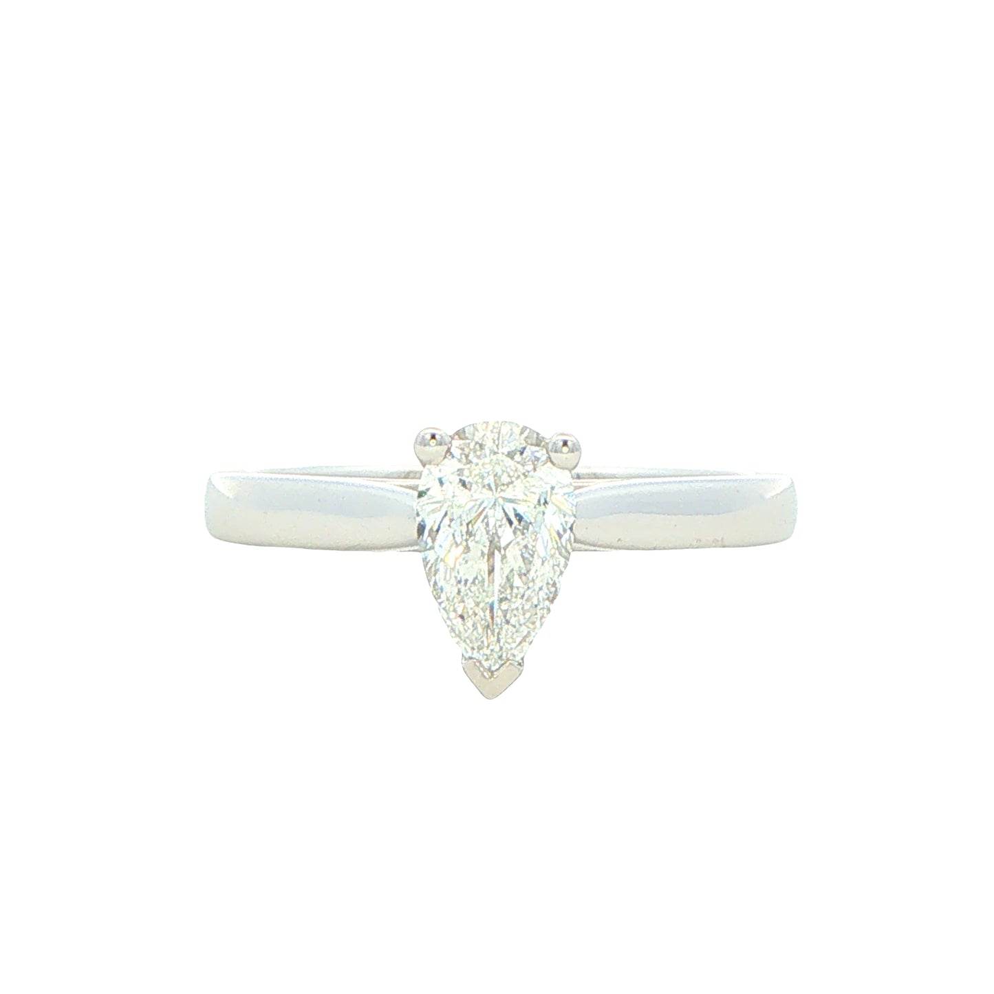 Platinum Aurora Pear Shaped Diamond Solitaire Ring - 0.61cts Gardiner Brothers