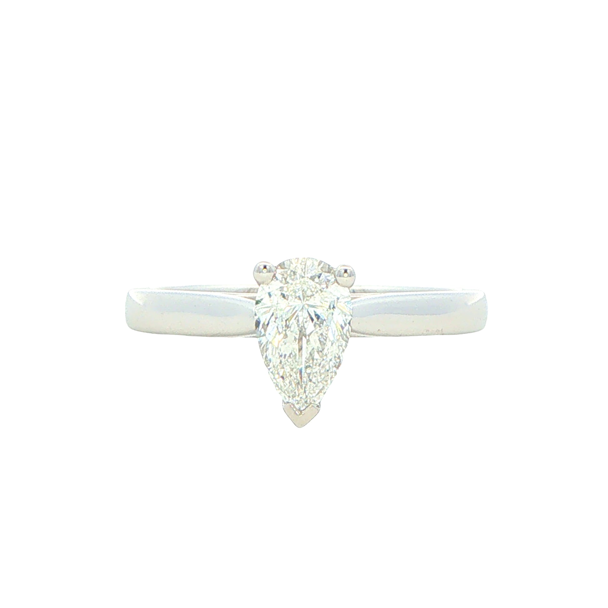 Platinum Aurora Pear Shaped Diamond Solitaire Ring - 0.61cts Gardiner Brothers