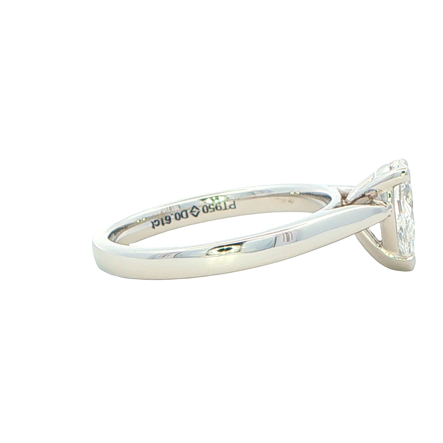 Platinum Aurora Pear Shaped Diamond Solitaire Ring - 0.61cts Gardiner Brothers