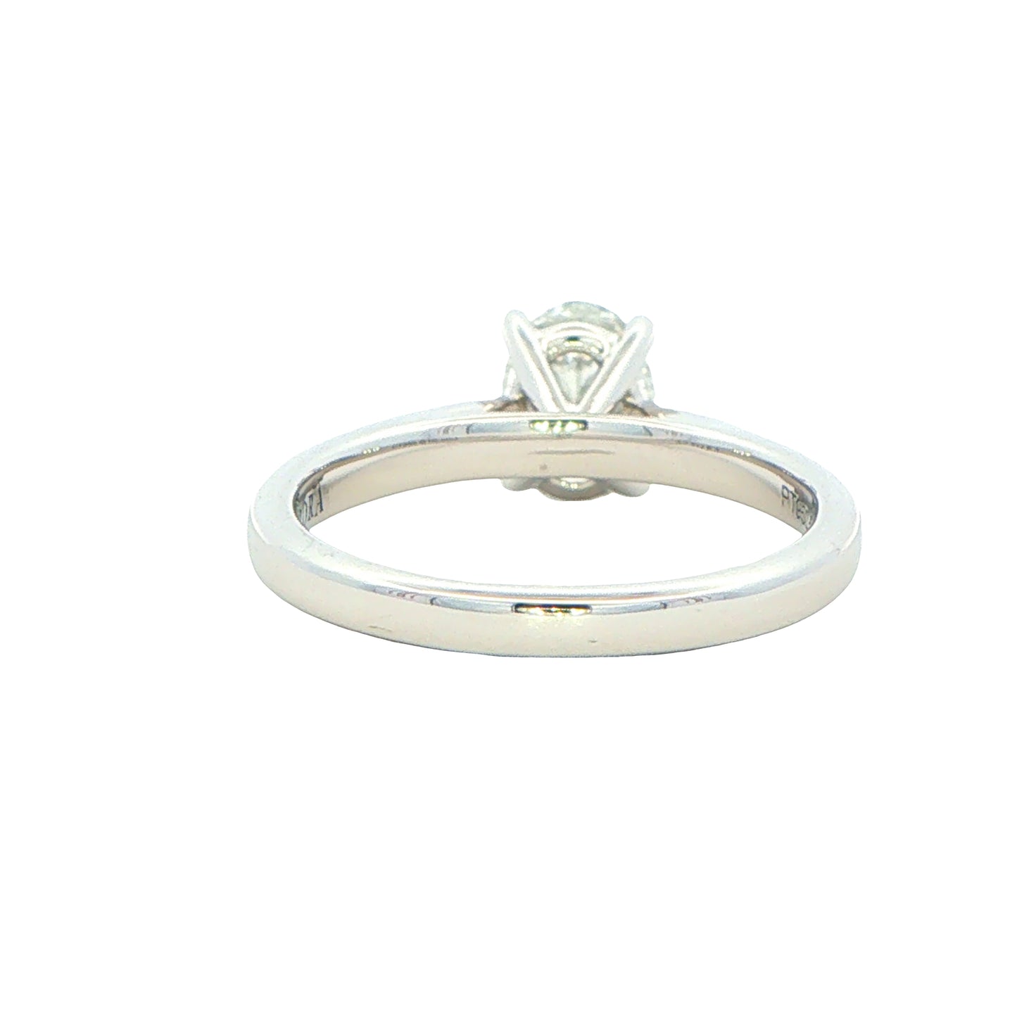 Platinum Oval Shaped Aurora Cut Diamond Solitaire Ring - 0.90cts Gardiner Brothers