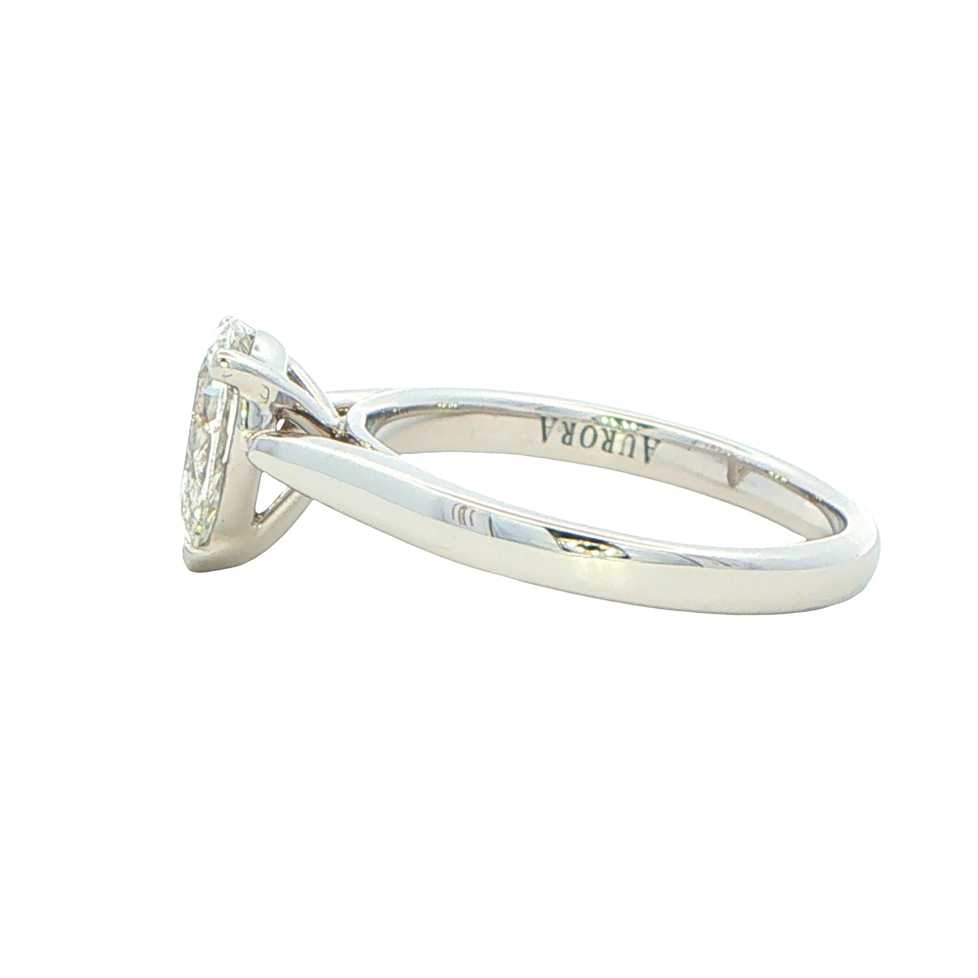 Platinum Pear Shaped Aurora Cut Diamond Solitaire - 0.91cts Gardiner Brothers