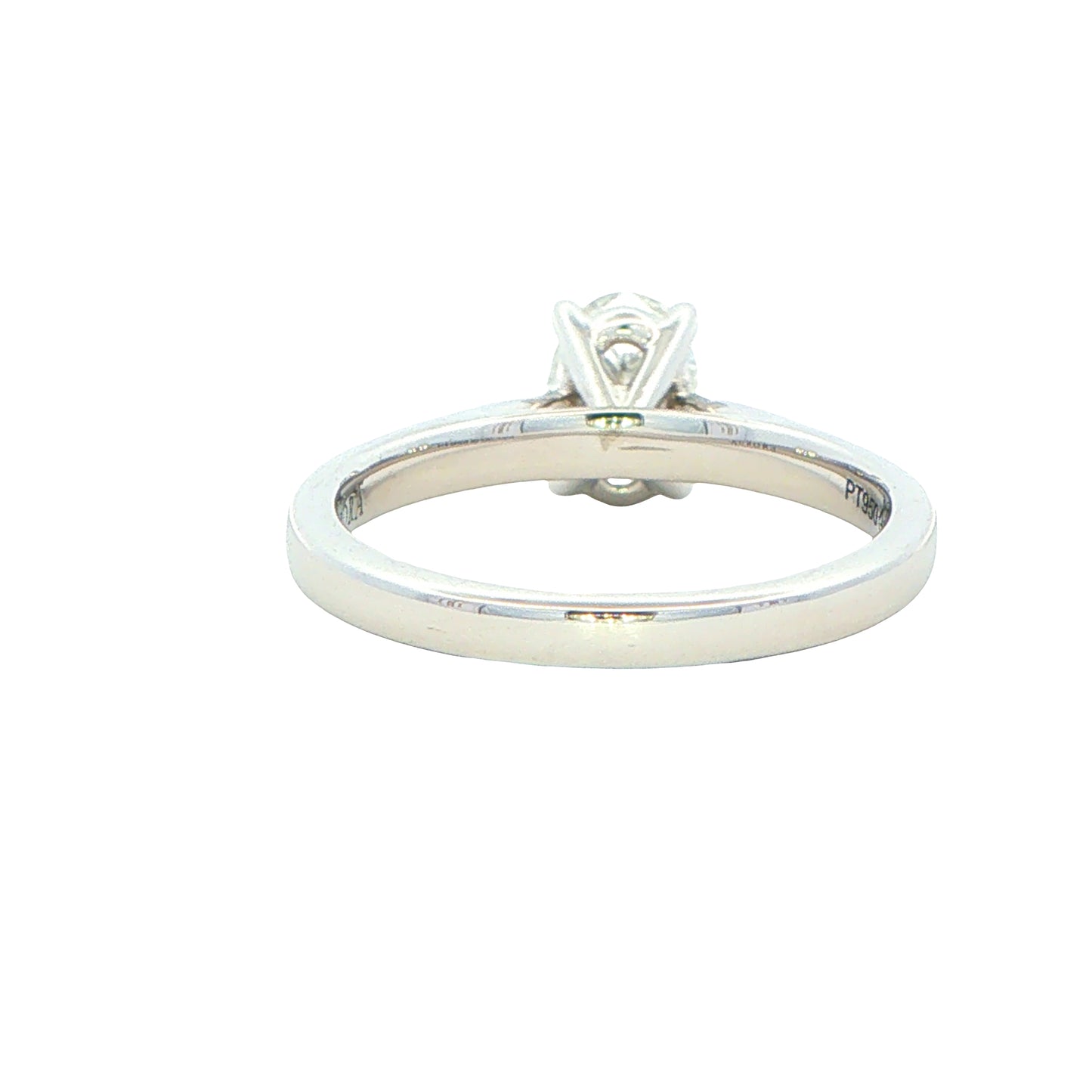 Platinum Oval Shaped Aurora Cut Diamond Solitaire Ring - 0.73cts Gardiner Brothers