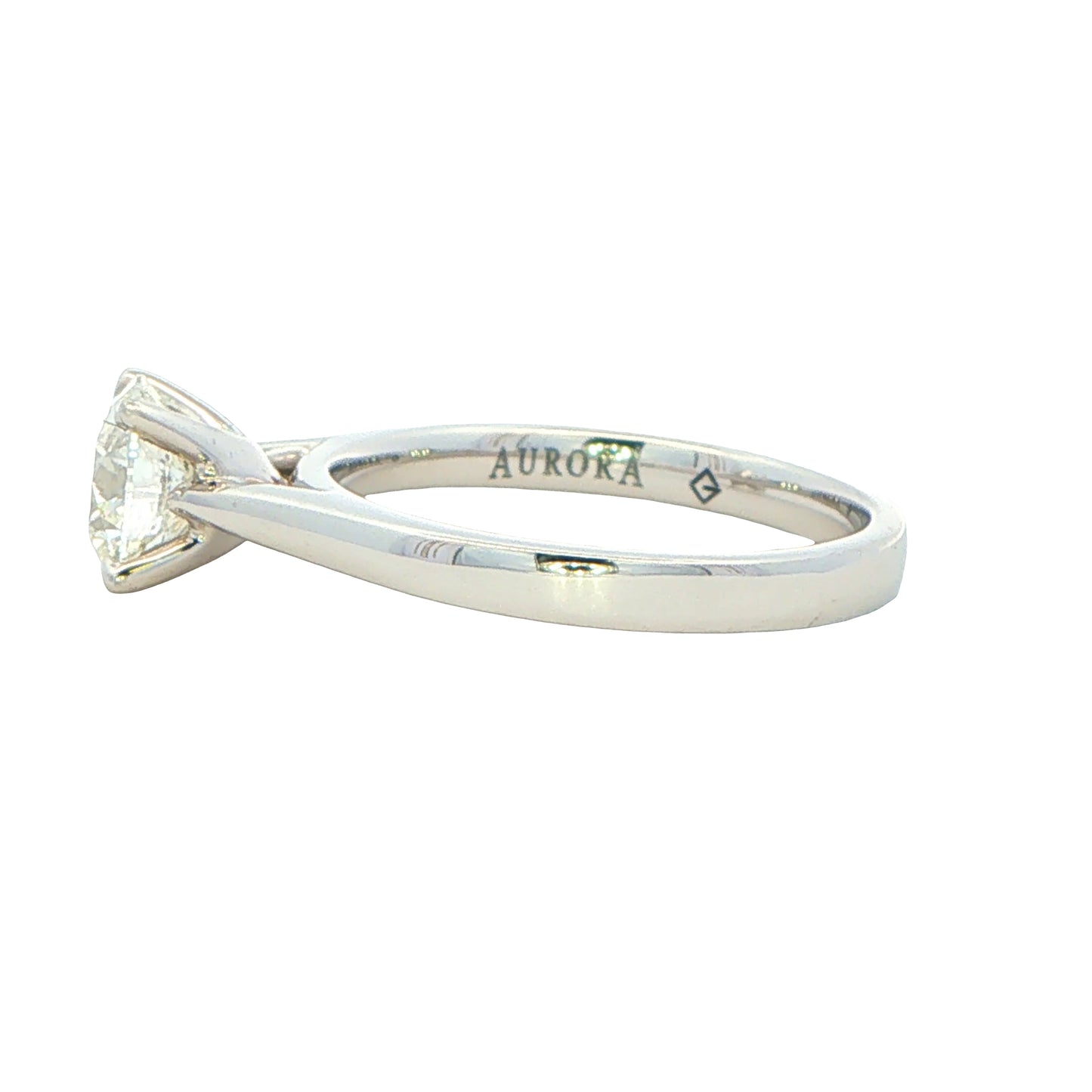 Platinum Aurora Cut Diamond Solitaire Ring - 1.10cts Gardiner Brothers