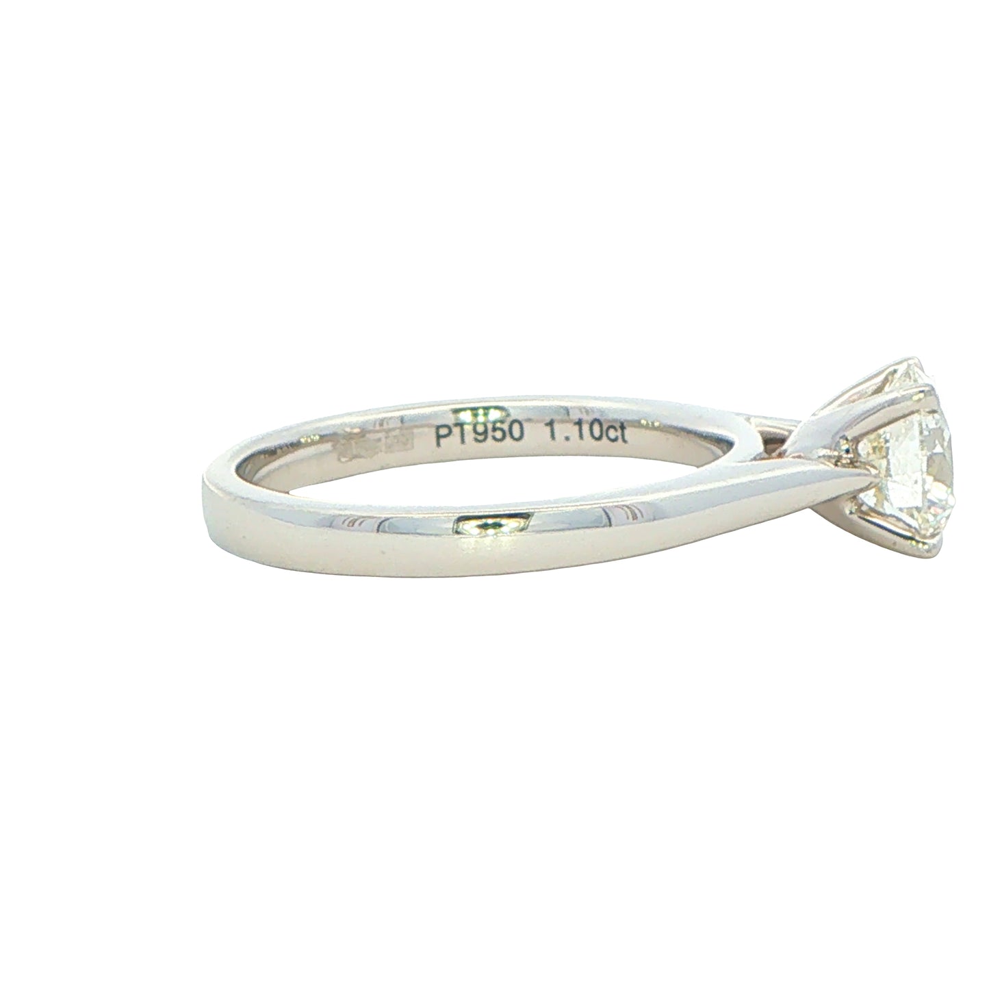 Platinum Aurora Cut Diamond Solitaire Ring - 1.10cts Gardiner Brothers