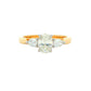 Yellow Gold Oval and Pear Shaped Aurora Diamond 3 Stone Ring - 1.02cts Gardiner Brothers