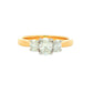 Yellow Gold Oval Aurora Cut Diamond 3 Stone Ring - 0.75cts Gardiner Brothers