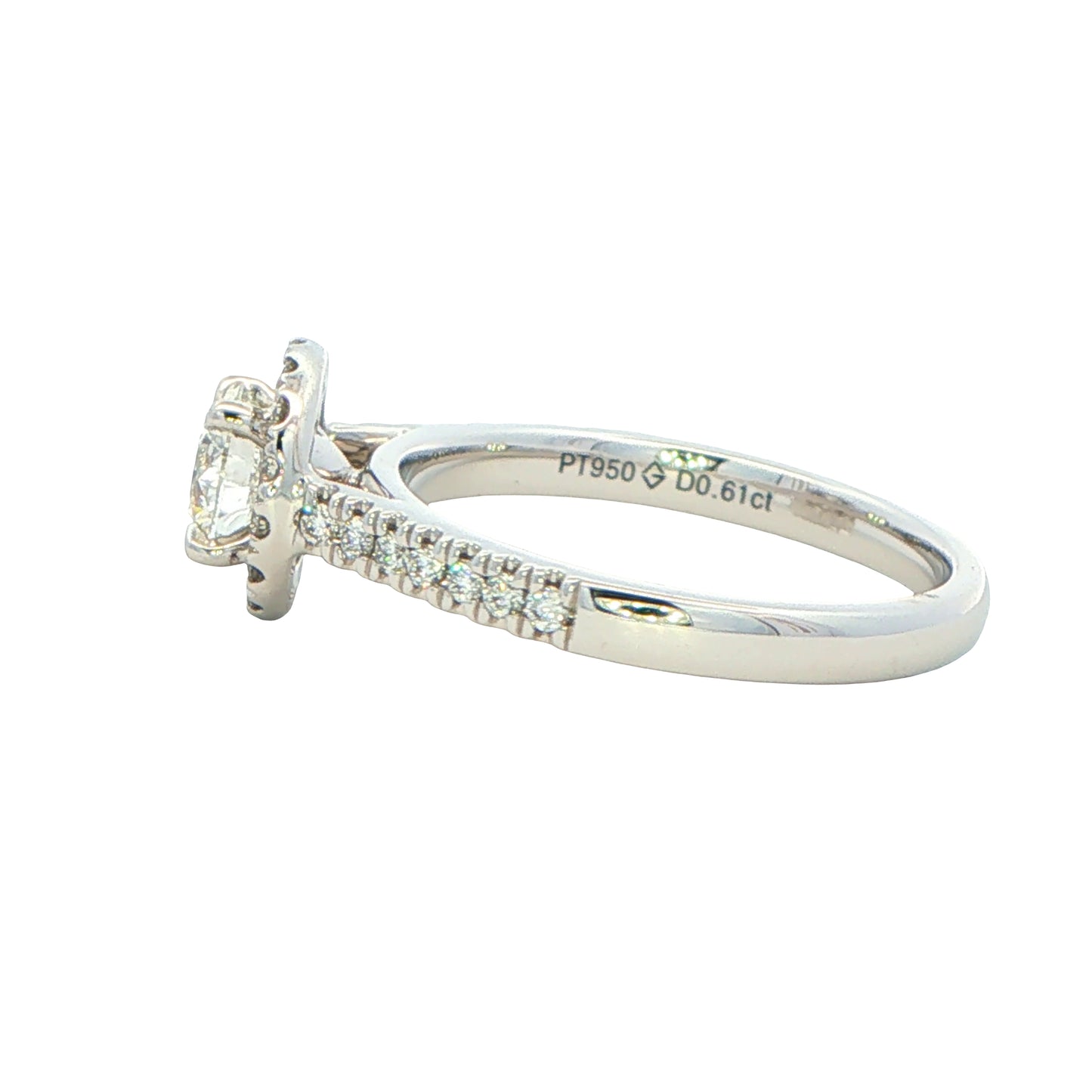 Platinum Aurora Cut Diamond Halo Ring - 0.91cts Gardiner Brothers