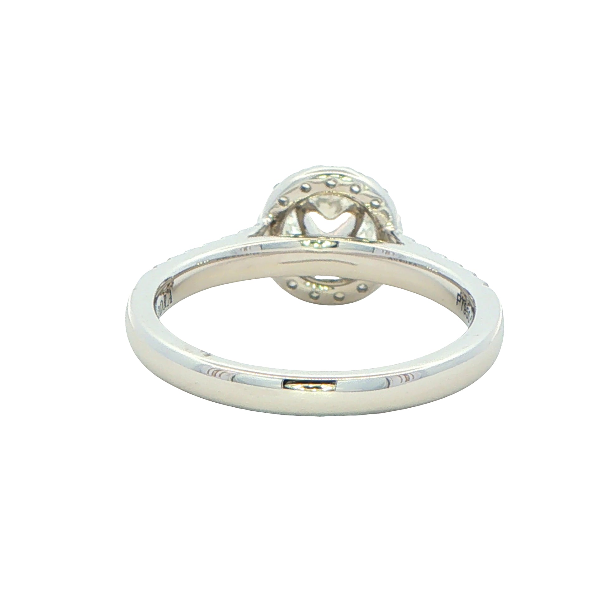 Platinum Aurora Cut Diamond Halo Ring - 0.91cts Gardiner Brothers