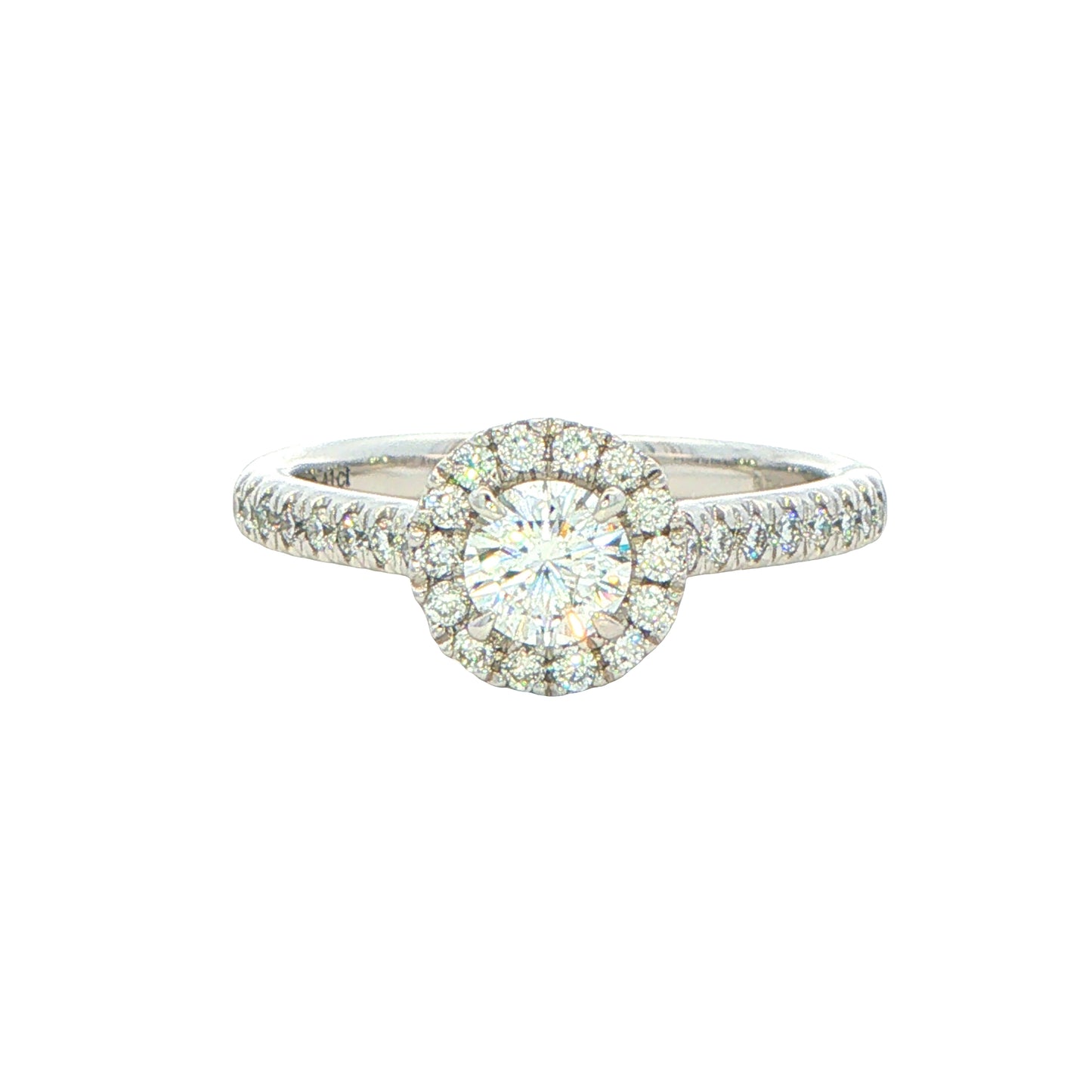 Platinum AURORA CUT DIAMOND HALO RING - 0.72CTS Gardiner Brothers