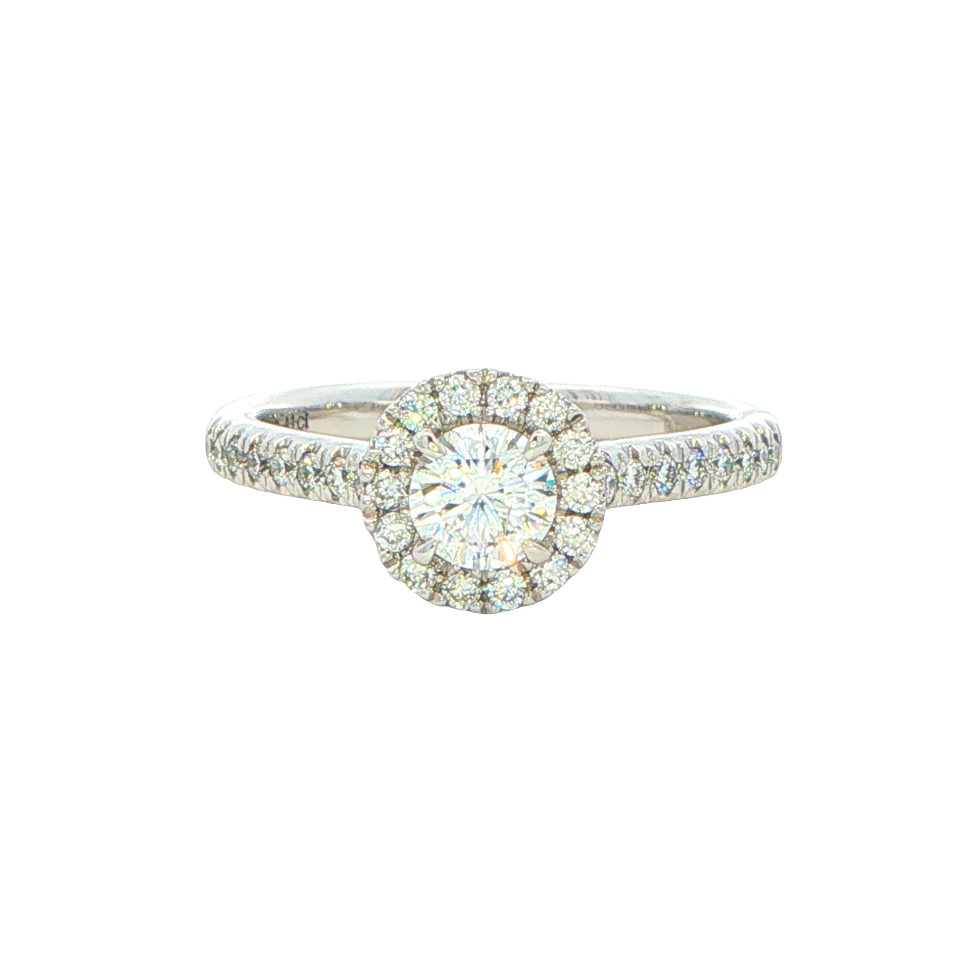 Platinum AURORA CUT DIAMOND HALO RING - 0.72CTS Gardiner Brothers