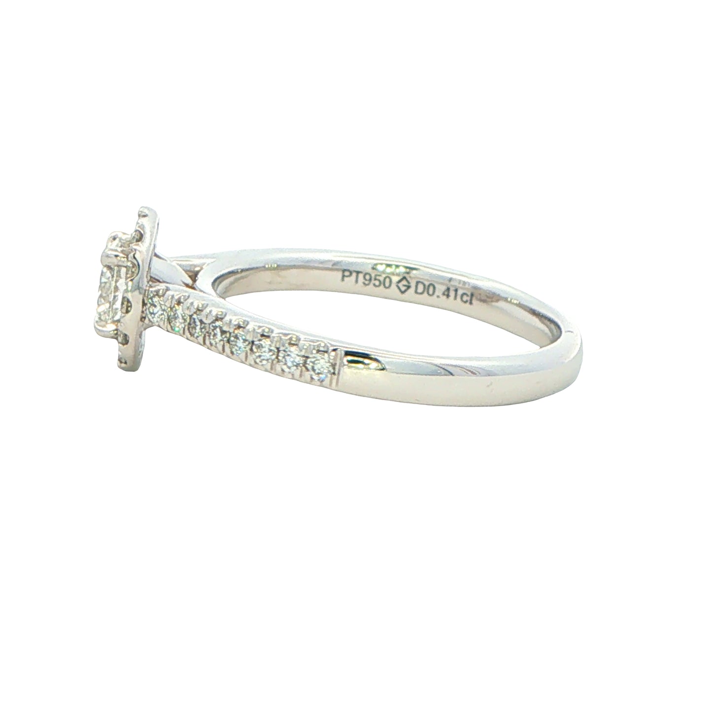 Platinum AURORA CUT DIAMOND HALO RING - 0.72CTS Gardiner Brothers