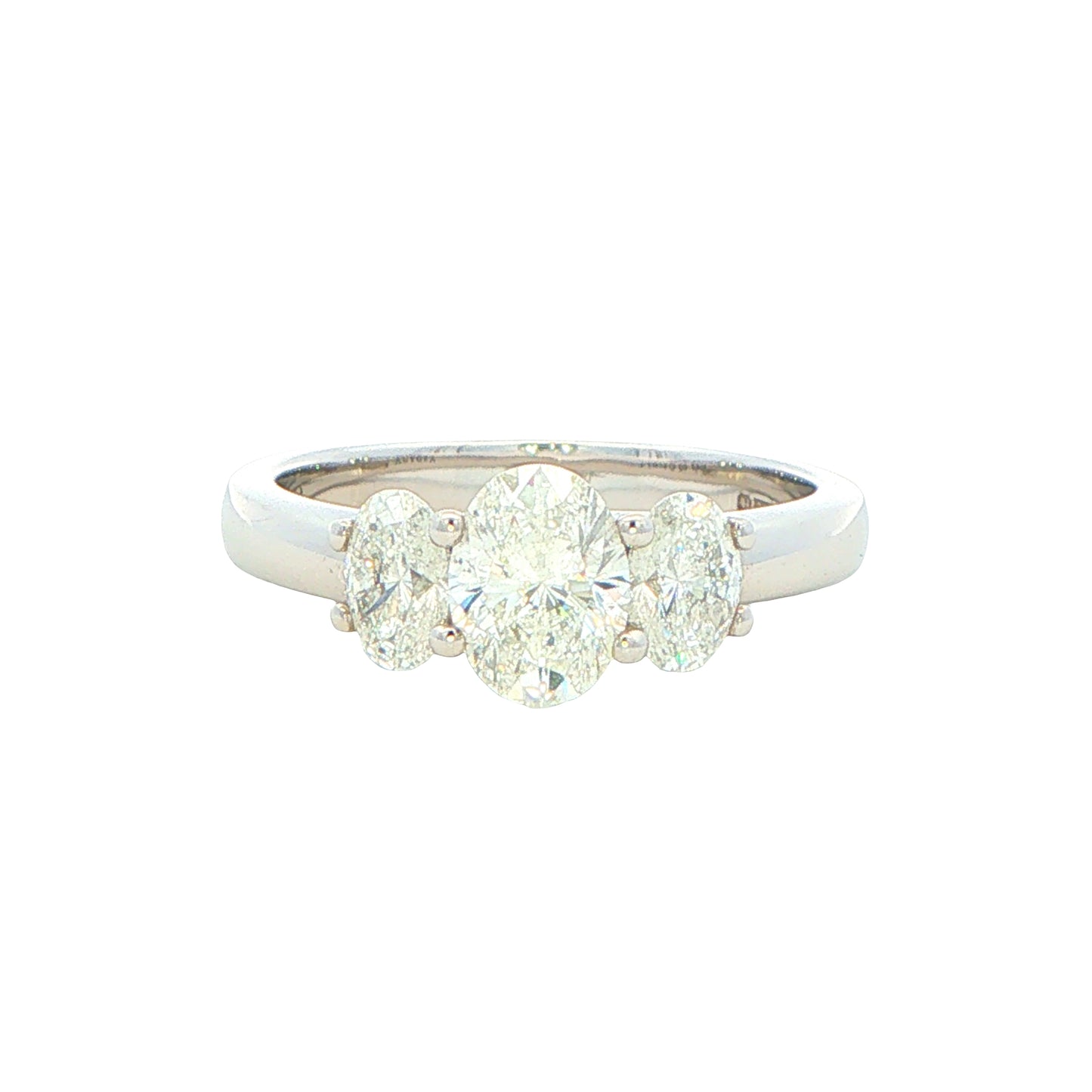 Platinum 3 Oval Shaped Aurora Diamond Ring - 1.43cts Gardiner Brothers