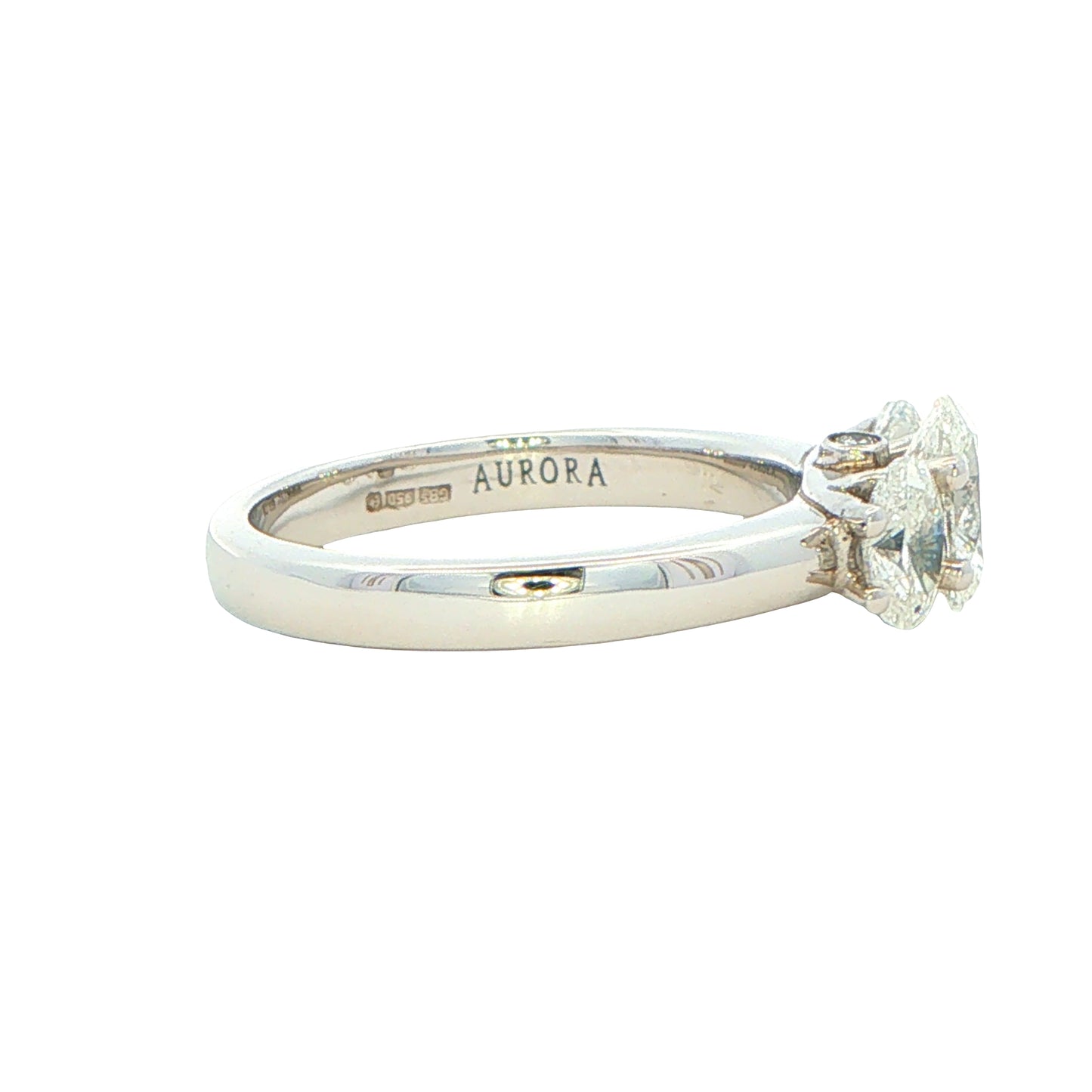 Platinum 3 Oval Shaped Aurora Diamond Ring - 1.43cts Gardiner Brothers