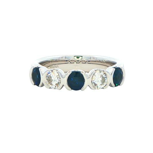 Sapphire and Diamond 5 Stone Ring Gardiner Brothers