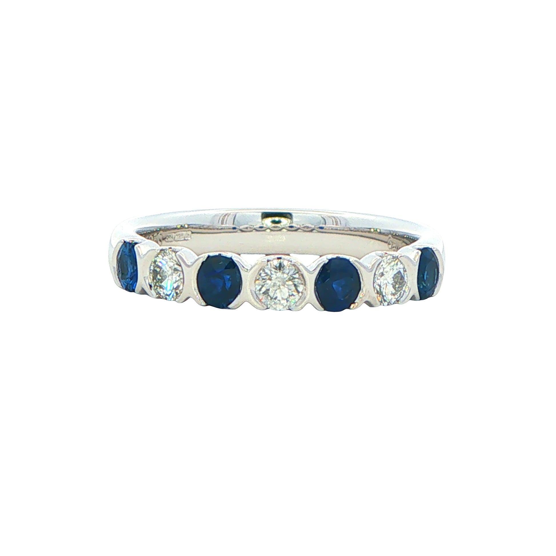 Sapphire and Diamond 7 Stone Ring Gardiner Brothers