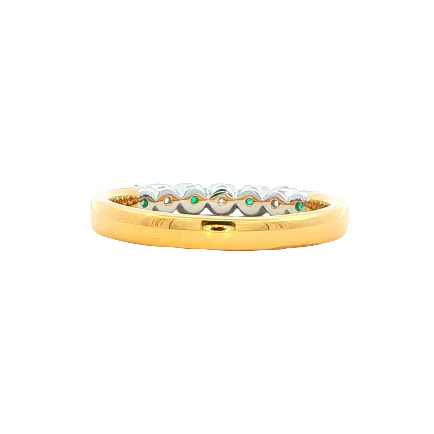 Emerald and Diamond 7 Stone Ring Gardiner Brothers