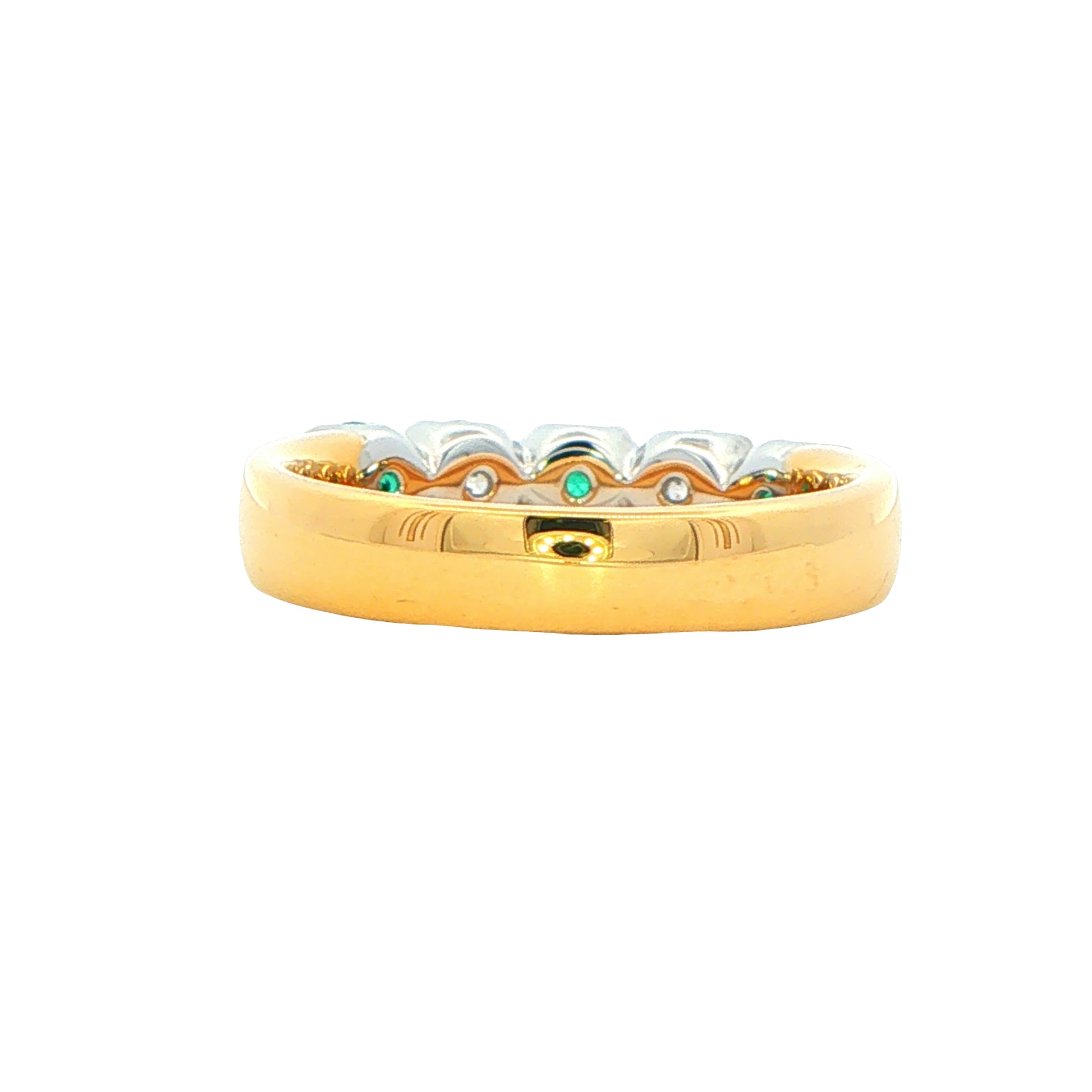 Emerald and Diamond 5 Stone Ring Gardiner Brothers