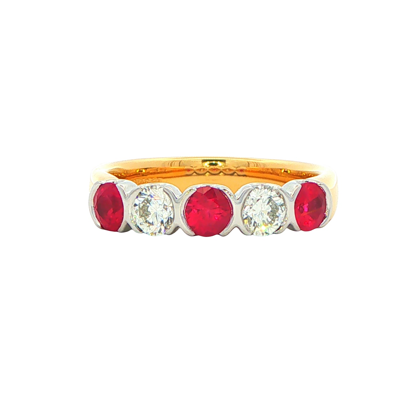 Ruby and Diamond 5 Stone Ring Gardiner Brothers