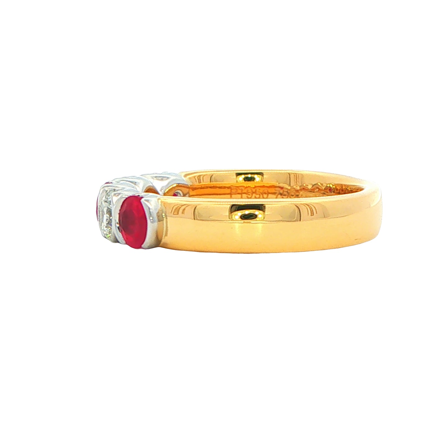 Ruby and Diamond 5 Stone Ring Gardiner Brothers