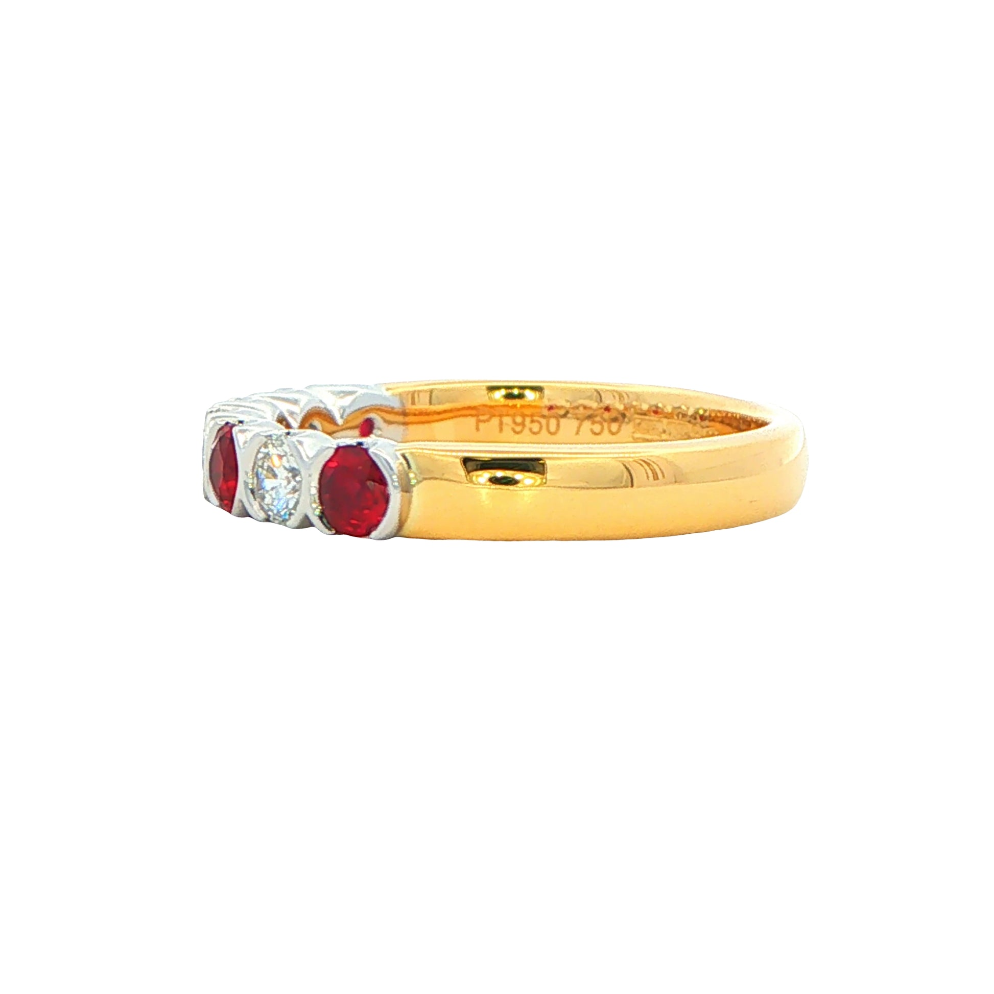 Ruby and Diamond 7 Stone Ring Gardiner Brothers