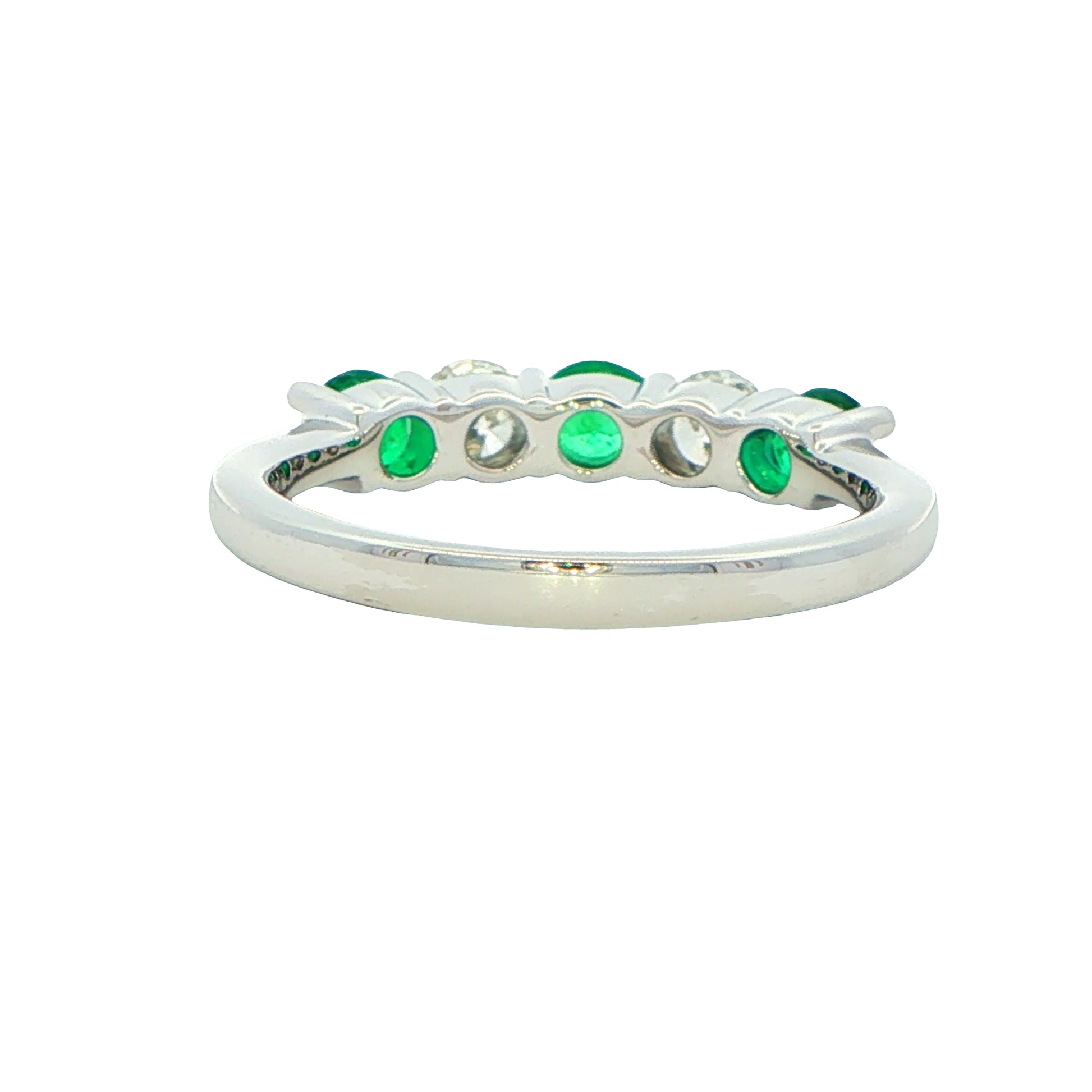 Emerald and Diamond 5 Stone Ring Gardiner Brothers