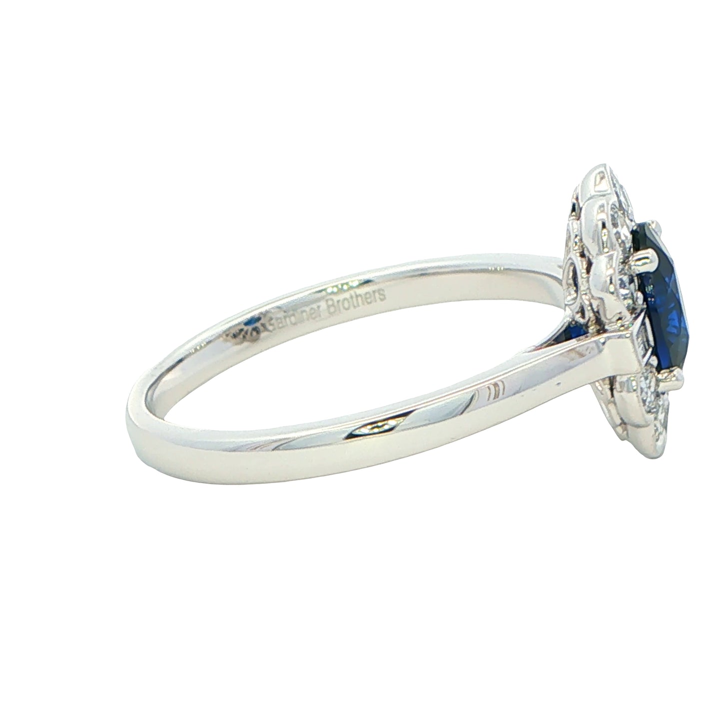 Sapphire AND DIAMOND FANCY CLUSTER STYLE RING Gardiner Brothers