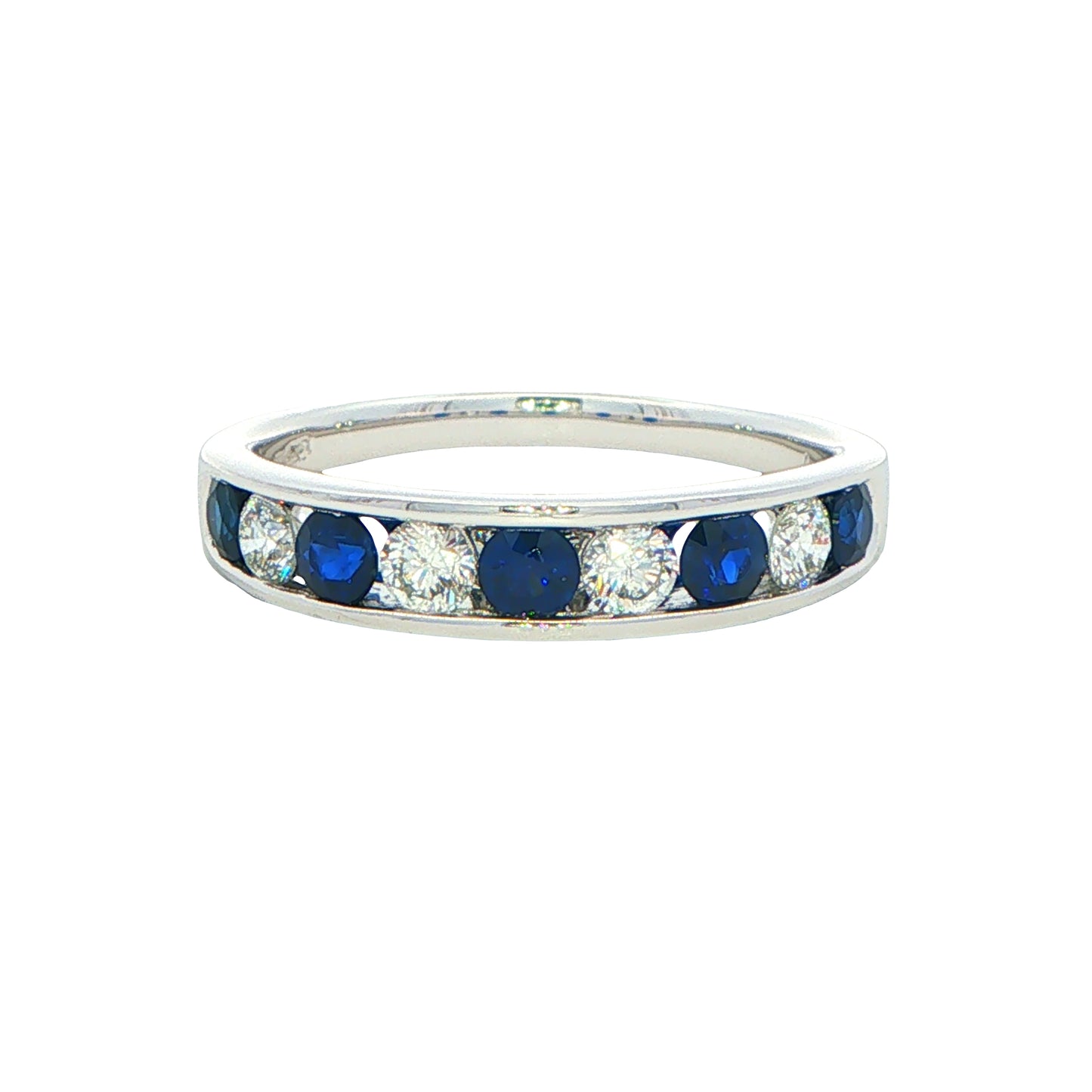 Sapphire and Diamond 9 Stone Eternity Ring Gardiner Brothers
