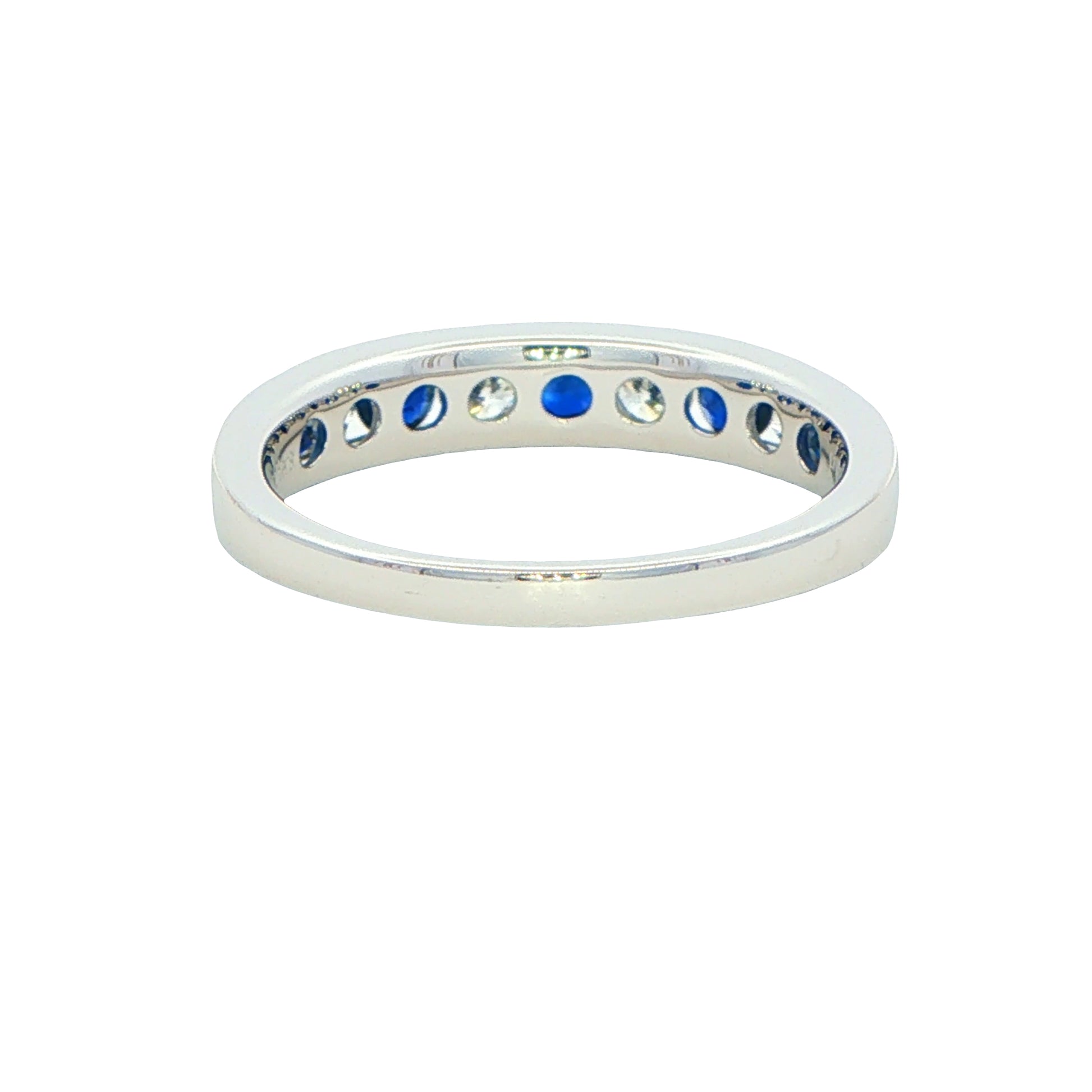 Sapphire and Diamond 9 Stone Eternity Ring Gardiner Brothers