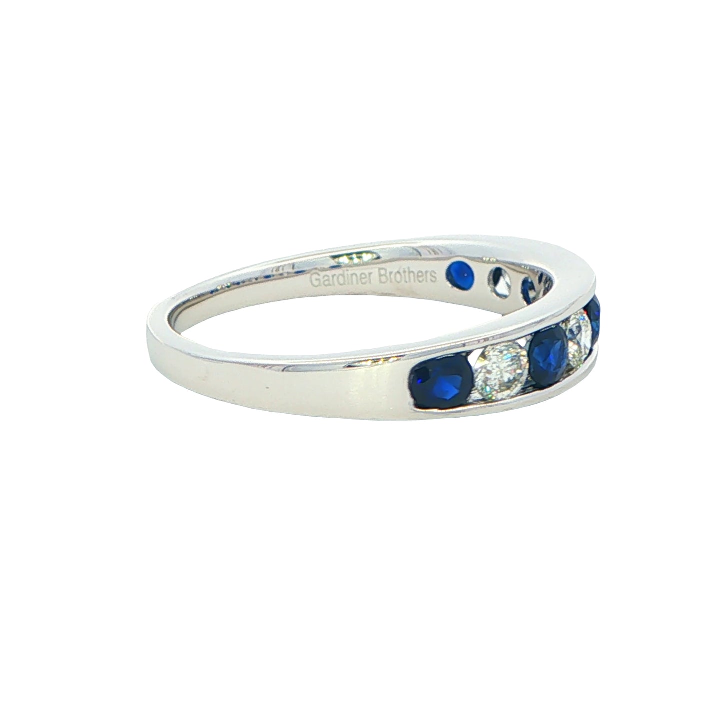 Sapphire and Diamond 9 Stone Eternity Ring Gardiner Brothers
