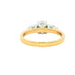 Yellow Gold Aurora Oval and Pear Shaped Diamond 3 Stone Ring - 1.05cts Gardiner Brothers