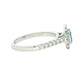 Aquamarine and Diamond Halo Style Ring