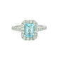 Aquamarine and Diamond Halo Style Ring Gardiner Brothers