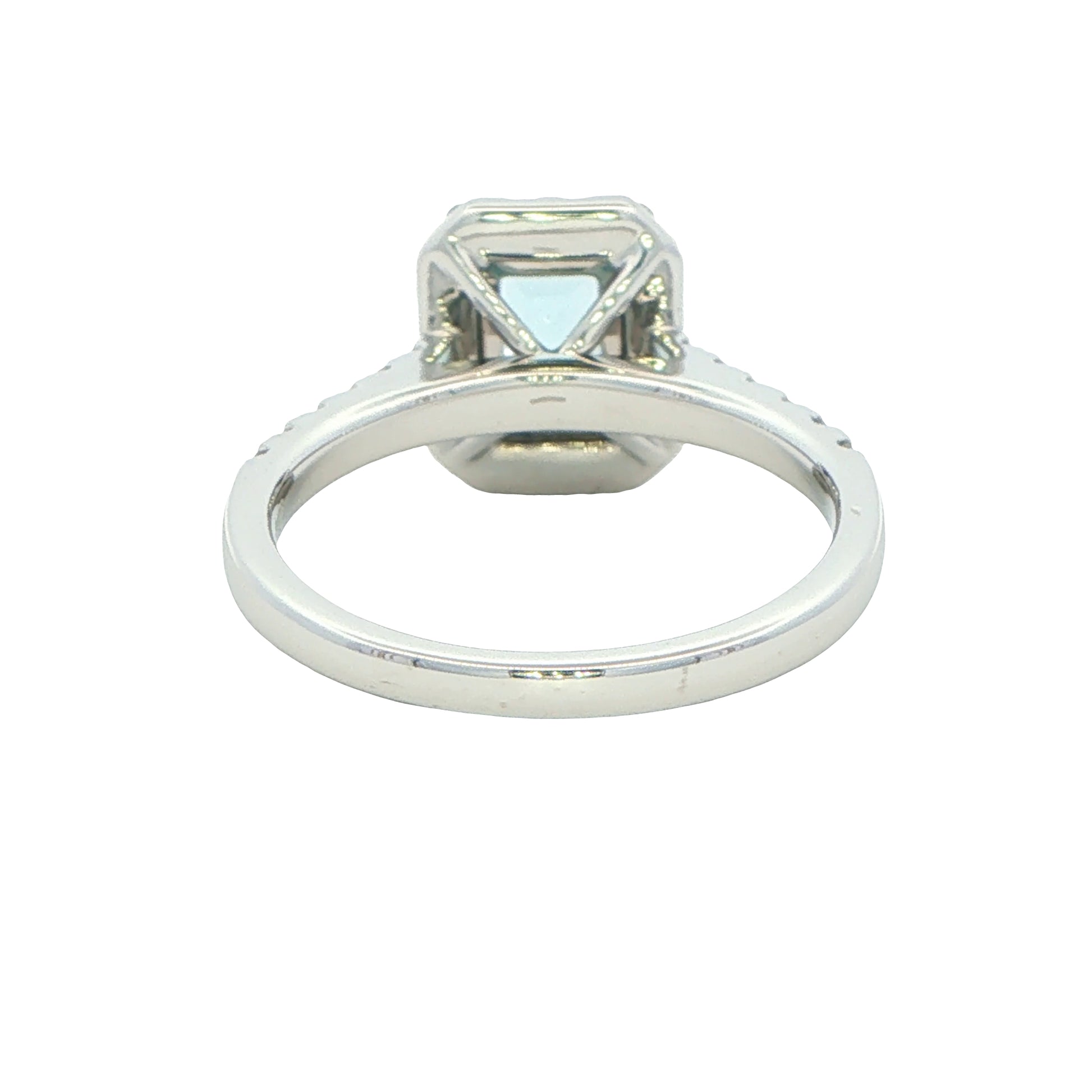 Aquamarine and Diamond Halo Style Ring Gardiner Brothers
