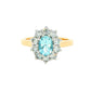Aquamarine and Diamond Cluster Style Ring Gardiner Brothers