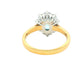 Aquamarine and Diamond Cluster Style Ring Gardiner Brothers