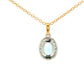 Aquamarine and Diamond Halo Style Pendant Gardiner Brothers