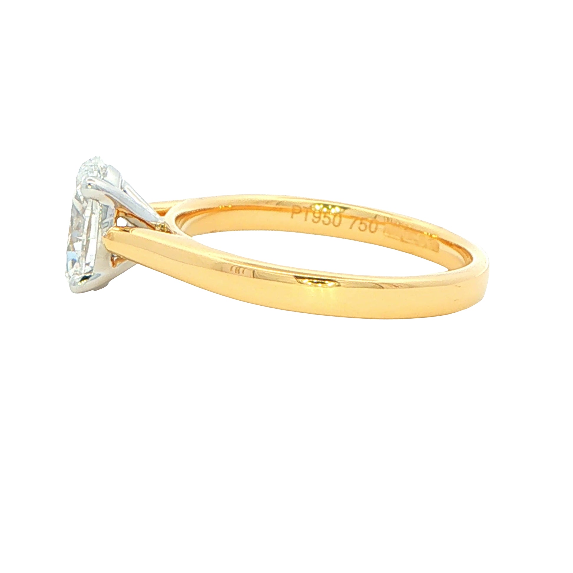 Yellow Gold Oval Shaped Diamond Solitaire Ring - 1.20cts Gardiner Brothers