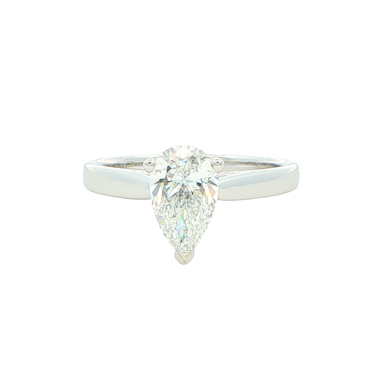 Platinum Pear Shaped Diamond Solitaire Ring - 1.20cts Gardiner Brothers