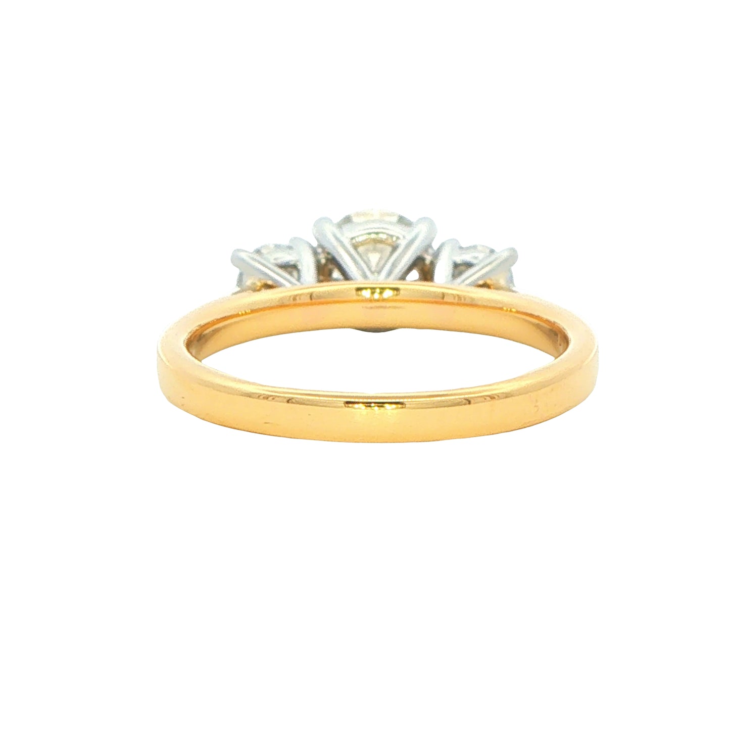 Yellow Gold Round Brilliant Cut Diamond 3 Stone Ring - 1.50cts Gardiner Brothers