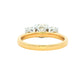 Yellow Gold Round Brilliant Cut Diamond 3 Stone Ring - 1.60cts