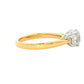 Yellow Gold Round Brilliant Cut Diamond 3 Stone Ring - 1.60cts